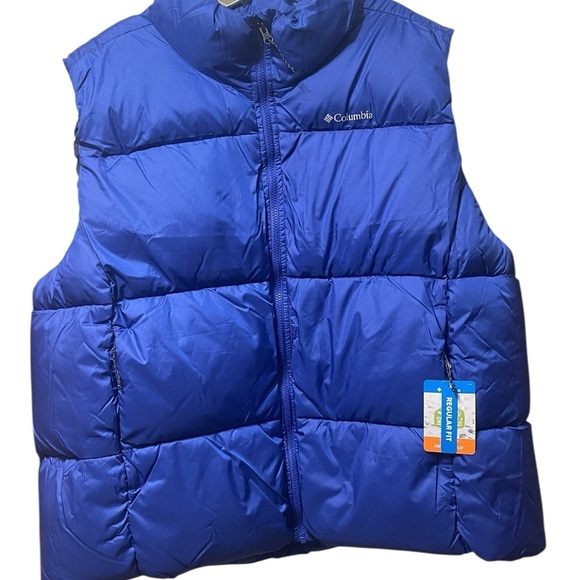 Columbia Blue Insulated Water Repellent Gorpcore Puffect Puffer Vest 3X NWT - Picture 4 of 12